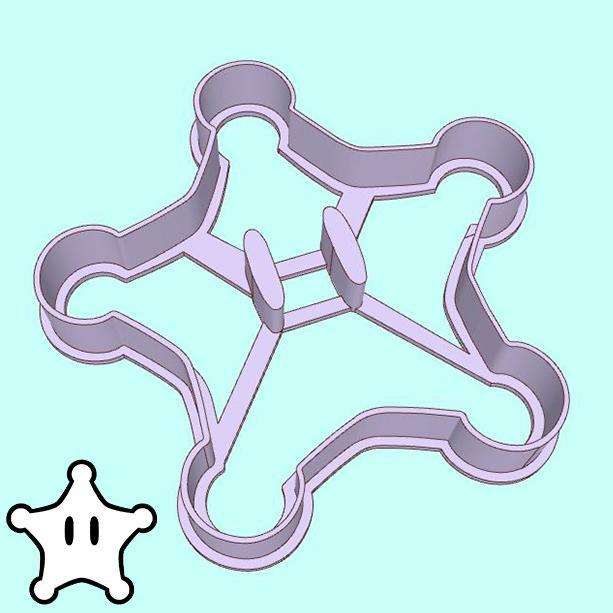The Super Mario Bros. cookie cutters - Grand Star (style 1)