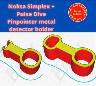 Nokta Simplex + Pulse Dive Pinpointer metal detector holder