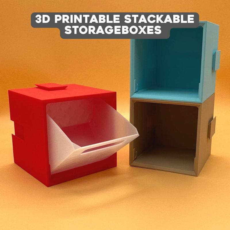 3D Printable Stackable Storage Boxes