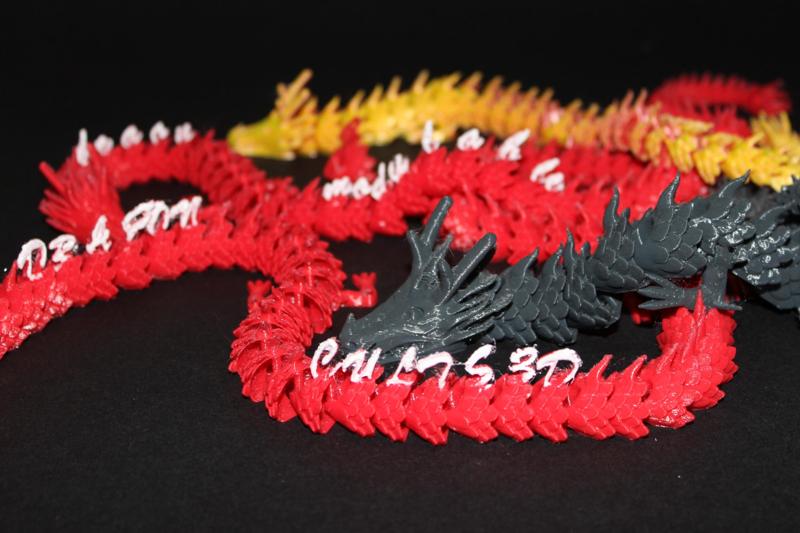 lettres majuscules pour dragon articulé et modulable / (sans support) / STL