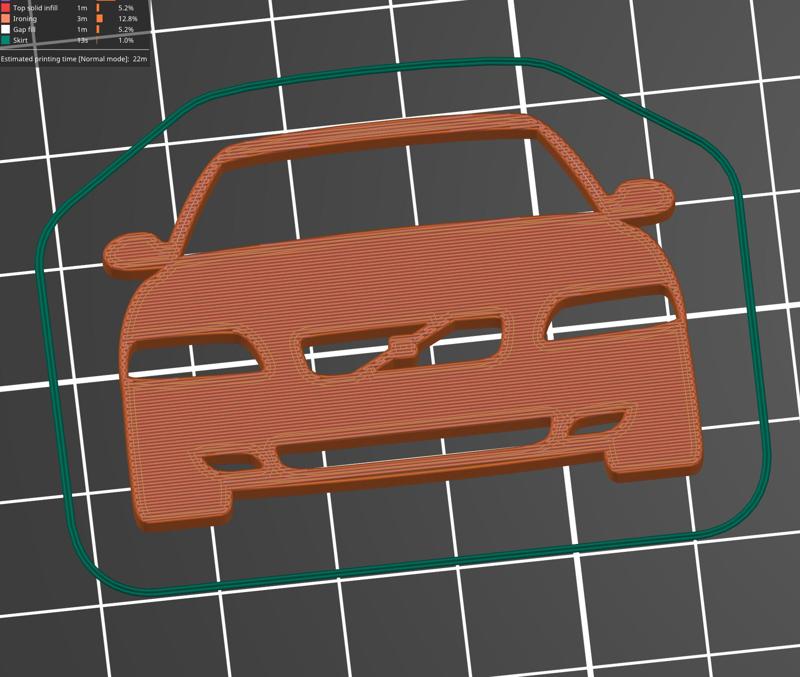 Volvo V70 2001-2008 front key silhouette