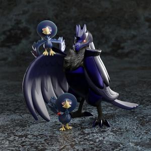 Pokemons - Corviknight and Murkrow.