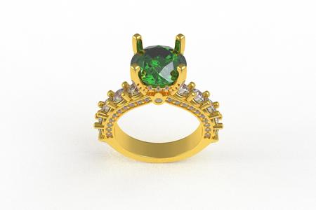 00016 Round Diamond Vintage Solitaire Ring