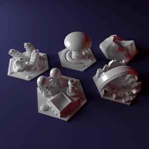 Custom special tile set for Terraforming Mars - special tiles nr 7-11