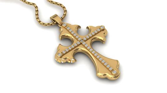 Print Ready STL 3DM Cross Necklace Classic Diamond Pendant