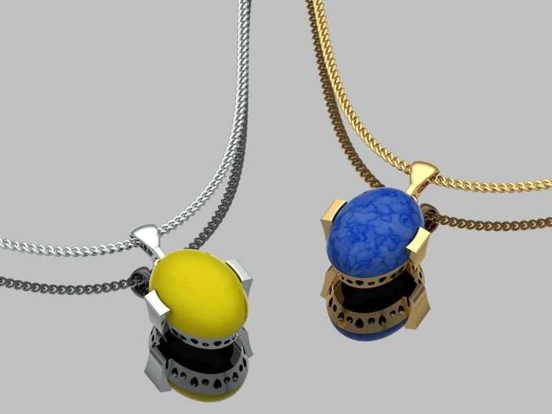 Turquoise gemstone necklace or pendant