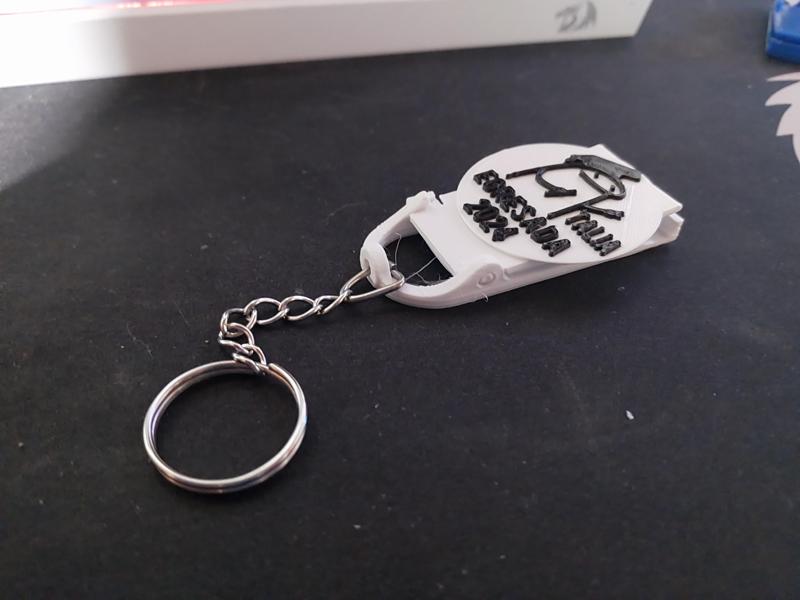 Key ring with cell phone holder - Flork egress/promo