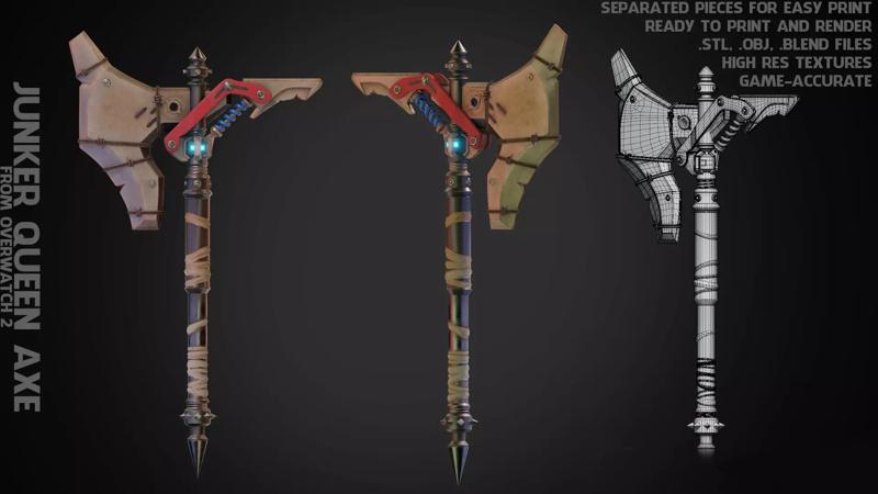 Overwatch 2 Junker Queen Axe for Cosplay