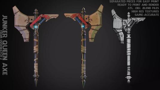 Overwatch 2 Junker Queen Axe for Cosplay