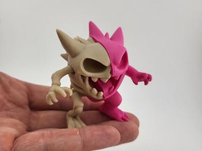 Gengar Skeleton Half Body 3D Printed Figure