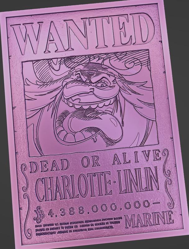 big mom/charlotte linlin wanted poster - one piece