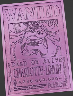 big mom/charlotte linlin wanted poster - one piece