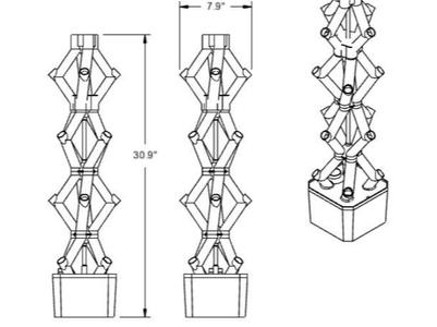 A1 mini hydroponics tower. Channeled water flow