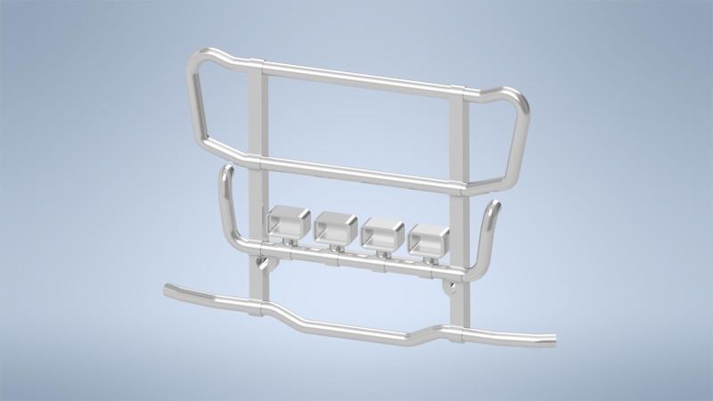 Rammschutz, Bullfänger, FrontBar, Truck Styling, LKW Scania von Bruder 1/16 BS116-01
