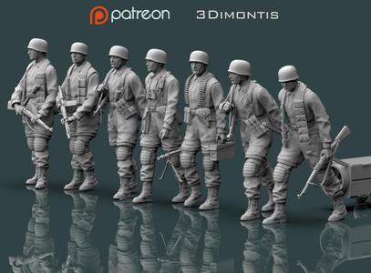 German paratroopers 3D print model