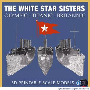 Olympic Titanic Britanic ocean liners pack 3D Model Collection