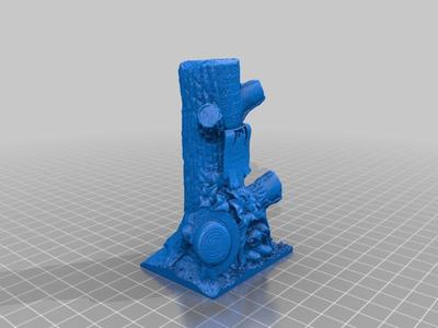 A Child's Tree Stump Grave Marker