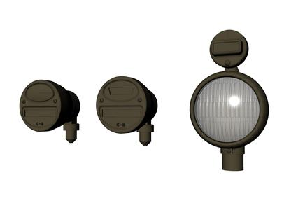 1/16 Sherman rear and headlight set