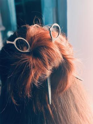 Hair Stylist Scissors Hair Pin, set of 2