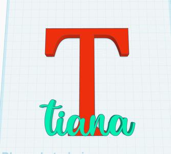 TIANA NAME DECORATION