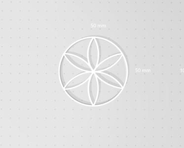 Hexafoil Symbol, Sacred Geometry Stencil, Daisy Wheel, 6 Petal Flower