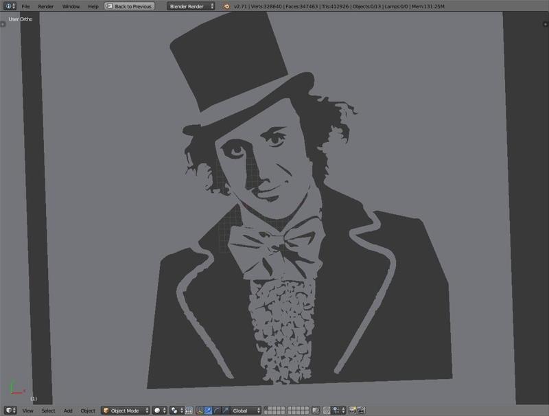 Willy Wonka Stencil