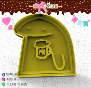 Flork with beer - Flork beer cookie cutter - Flork beer cookie cutter