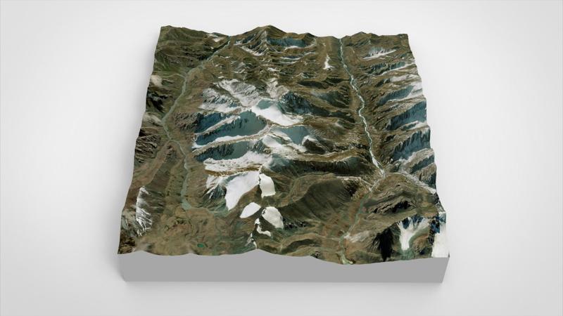 Mountain landscape Zhongcha Peak China 4413 m