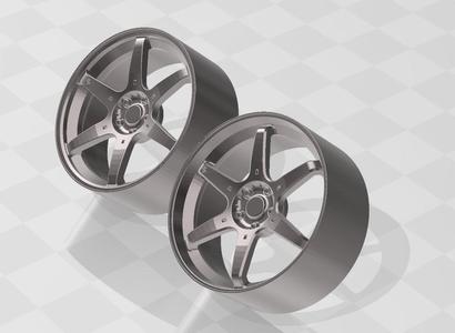 Volk Vr Style Wheels for scale model 1/18 1/24 etc.