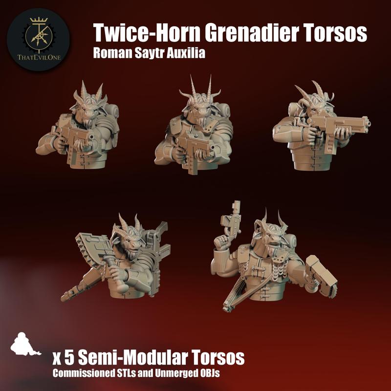 Roman Saytr Twice-Horn Grenadier Extra Torsos - Commissioned