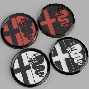 Alfa Romeo Universal Rim Cap ( 20 Versions - Dual Colour)