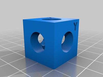 XYZ 20mm Calibration Cube With Holes