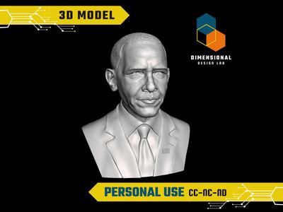 3D Model of Barack Obama - High-Quality STL File for 3D Printing (PERSONAL USE)