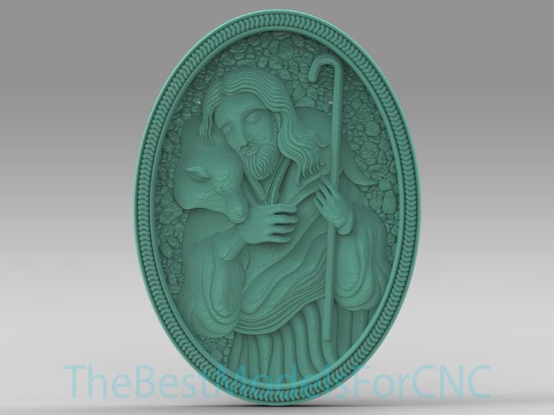 3D Model STL File for CNC Router Laser & 3D Printer Jesus of Nazareth Round