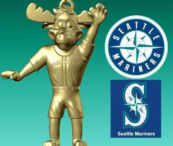 MLB - Necklaces SEATTLE MARINERS - Hanging Figurine - 3D print