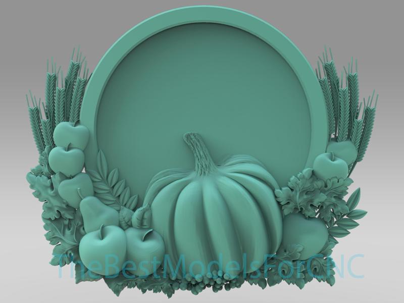 3D Model STL File for CNC Router Laser & 3D Printer Sign Vegetables Empty