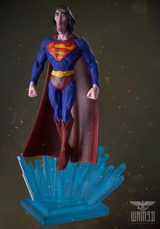 Superman Fan Art Nicolas Cage 3d Printable
