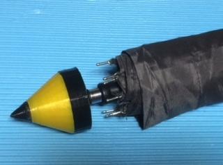 Pencil-style handle of folding umbrella