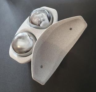 Marble-look boading ball bowl with magnetic lid