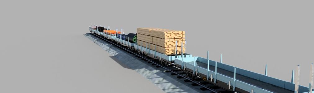 1/87 - HO Scale - Lumber Stacks 1 Cargo Train