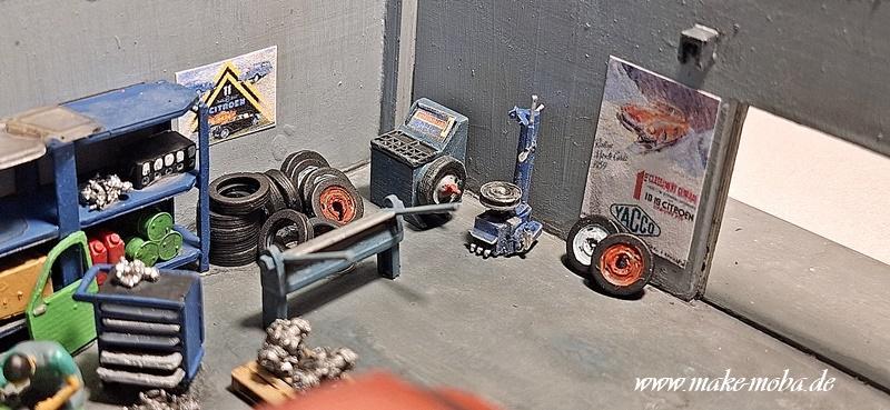 Werkstattausrüstung ( Autowerkstatt ) H0, 1_87