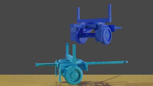 Truck trailer long timber wood H0 HO OO 00 N TT 1to100 1to64 Size Truck trailer long timber