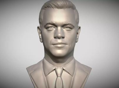 Matt Damon bust for 3D printing
