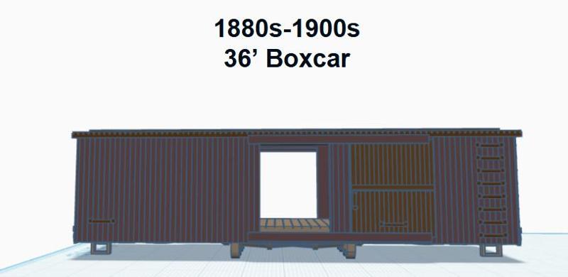 1880s 36' Boxcar (HO SCALE)