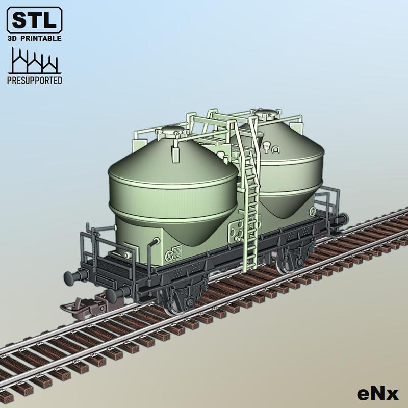 Cement Silo Wagon - H0 Scale - 1:87