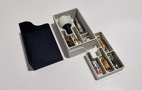 Mini two-compartment tackle box