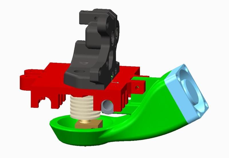 Air duckt and extruder cart updated versions. All parts fix perfectly now