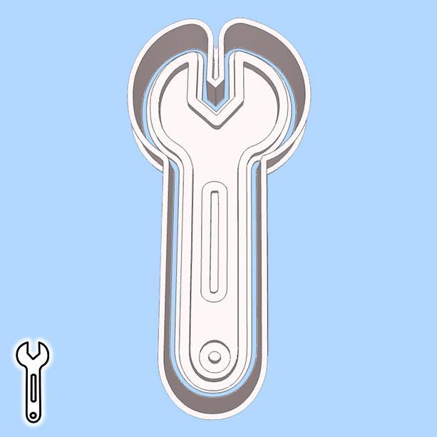 Tools cookie cutters - wrench (style 5)