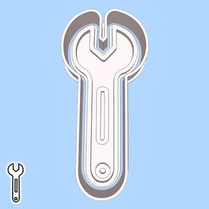 Tools cookie cutters - wrench (style 5)