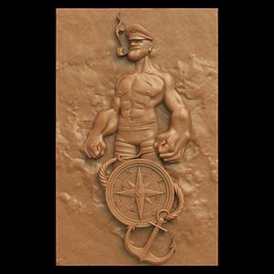 3D Model STL File for CNC Router Laser & 3D Printer 4096 Ships, Compasses, Anchors 28